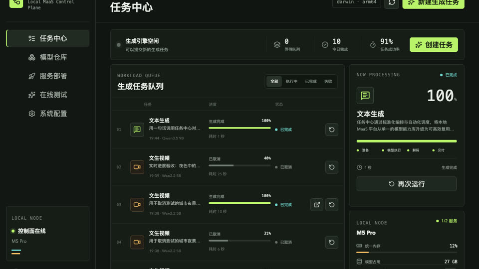 Model Operations Studio 产品界面